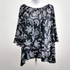 Love Ryan Los Angeles Womens Plus 2X Black White